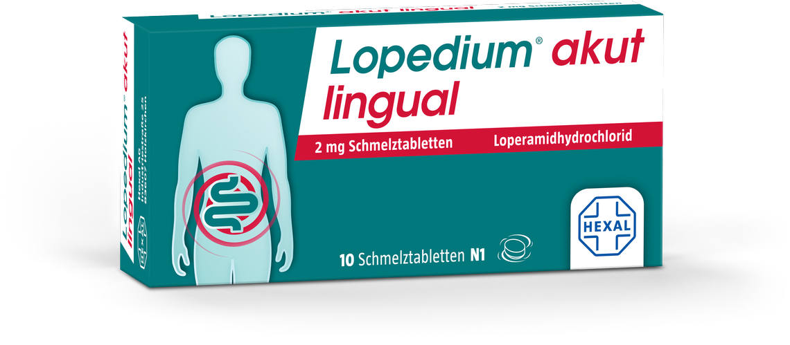 Lopedium<sup>&reg;</sup> akut lingual:<br/>Deine Notbremse bei Durchfall